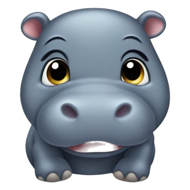 Baby hippo sticker