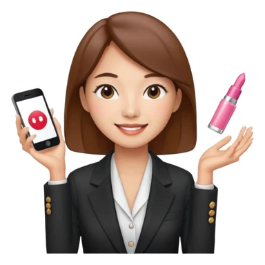 a korean marketing expert women in cosmetics industry sticker