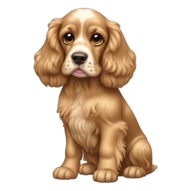 Dog-english-cocker-spaniel-full-body-golden sticker