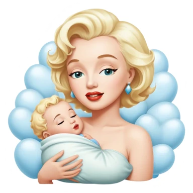 Marilyn Monroe dreaming about baby sticker
