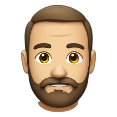 Calvo con barba y letras Tineo sticker