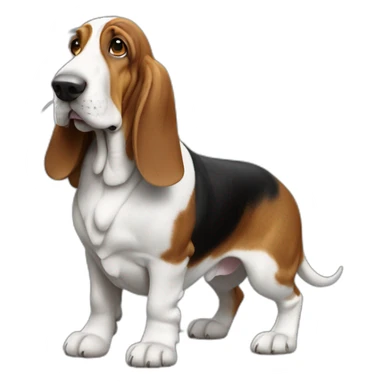 Basset épagneul sticker