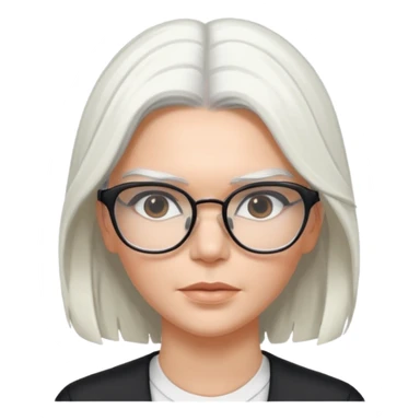kendall jenner with white hair and glasses sticker