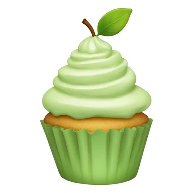 Light green pear cupcake sticker