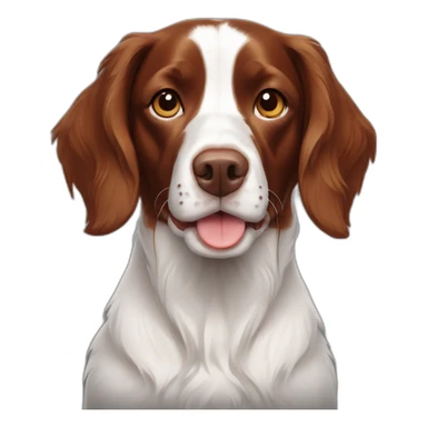 Brittany spaniel black dog sticker