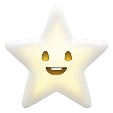 Bright white star sticker