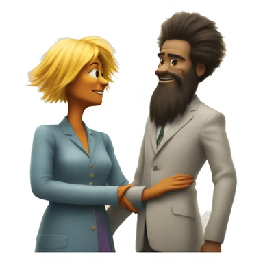 minerva orland holding hands with the lorax  sticker