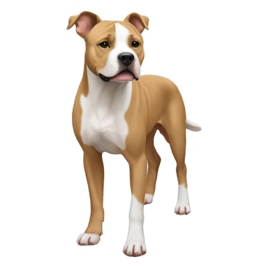 Fawn American Staffordshire Terrier sticker