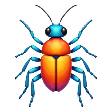 pixelated bug sticker