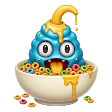  Emoji Vomit cereal monster vomit  sticker