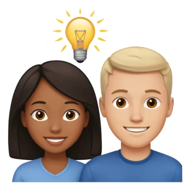 mixte couple black girl , white man sticker