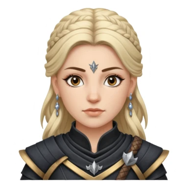ESO female breton warrior with lashes and earrings sticker