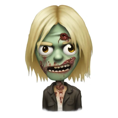 kurt cobain zombie sticker