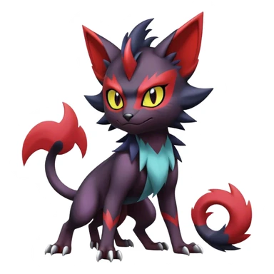 Edgy Cute Cool Kawaii Litten-Noivern-Zoroark-Noibat-Pokemon Full Body  sticker