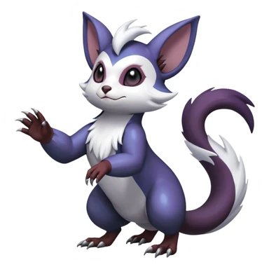 Shiny Dark Furret-Absol-Noibat-Noivern-Hybrid (Full body) sticker