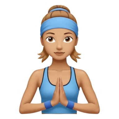 Yoga woman with blue sweatband sticker