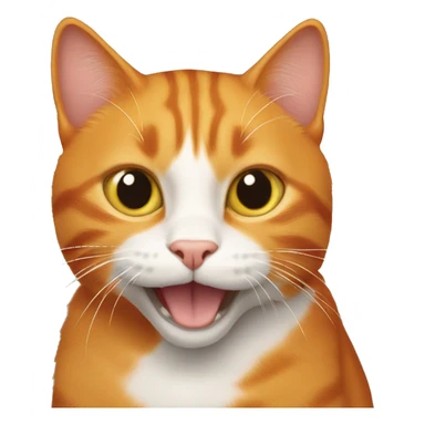 Orange cat smiling saying I love you Georgia  sticker