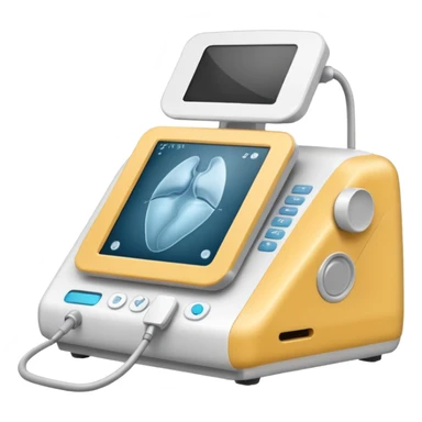ultrasound machine with white front  sticker