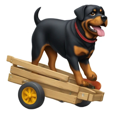 Rottweiler hauling a load  sticker