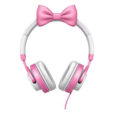 white headphones with pink bows sticker
