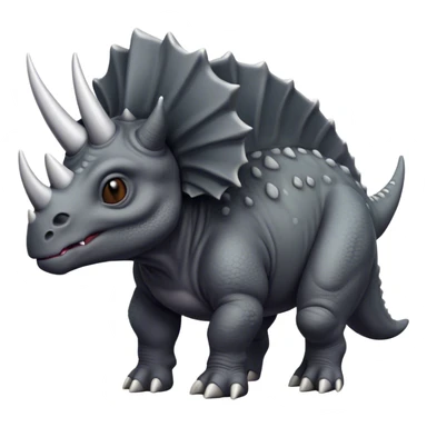 Black triceratops dinosaur accurate  sticker