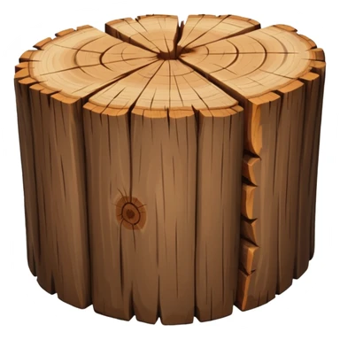 wood log sticker