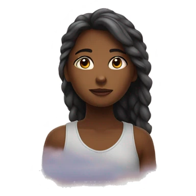 girl  under sky sticker