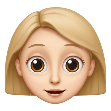 Funny caricature style cartoon, big eyes, happy face sticker