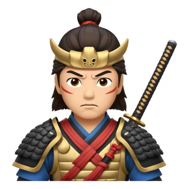 japan samurai fighting sticker