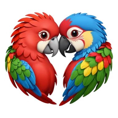 heart wreath kiss parrot sticker