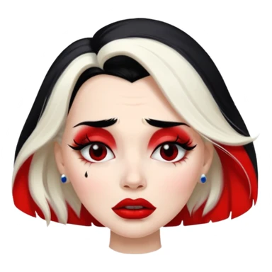 Cruella de vi crying sticker