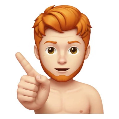 Ginger flipping someone off  sticker