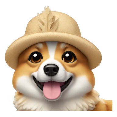 Corgi wearing an ostrich costume at sunset  sticker