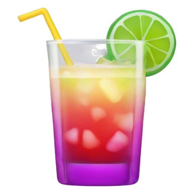 Drink purple green red yellow pink cocktail sticker