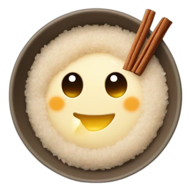 rice porridge with butter and cinnamon sugar sticker