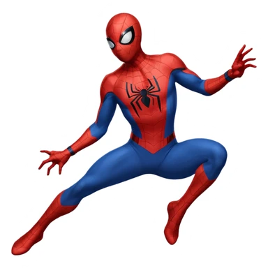 Full Black with black outlines  colored suit spider man sticker