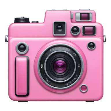pink photocamera sticker