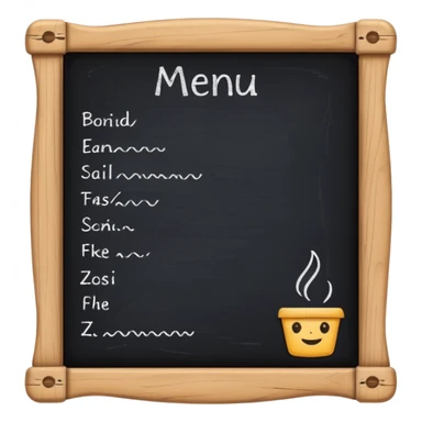 Menu board sticker