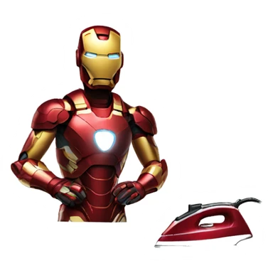 ironman ironing clothes sticker