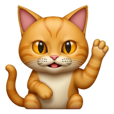 gato scratching and mad realistic sticker