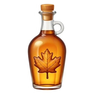 Cute bottle of maple syrup sticker
