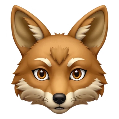 Coyote face sticker