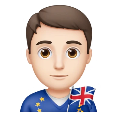 european union enthusiast with flag man sticker