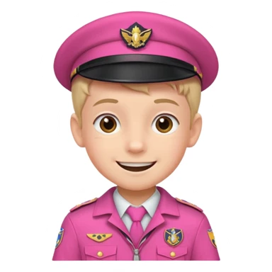 scout boy with very pink scout uniform  sticker