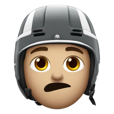 Carolina hurricanes hockey fan who is crying wearing a hockey helmet sticker