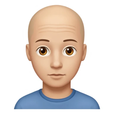 homme chauve jeune sans barbe yeux marrons sticker