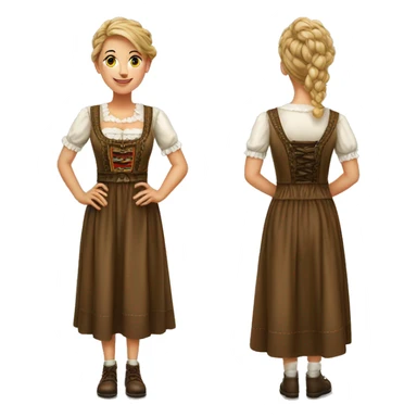 Realistic traditional oktoberfest drindl dress only. sticker