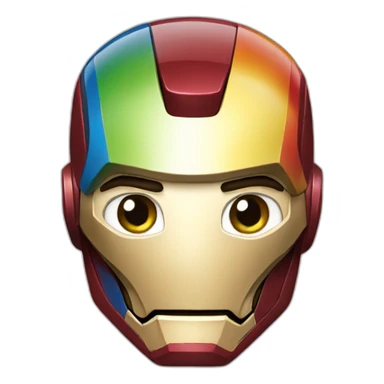 iron man with LGBT flag sticker