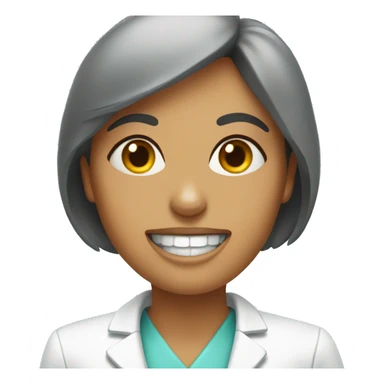 a woman at a dentist appointment sticker