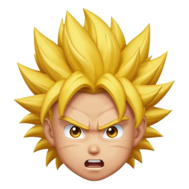 A super Saiyan Goku head emoji sticker